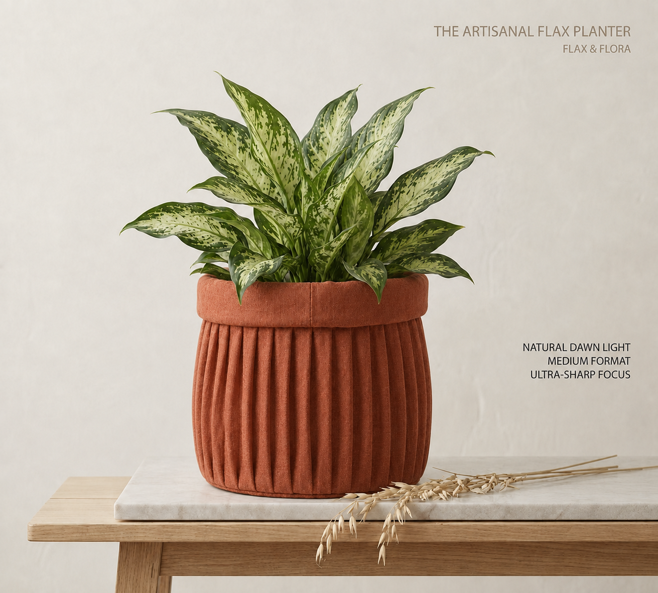 The Column Pleat in Faded Rose Clay